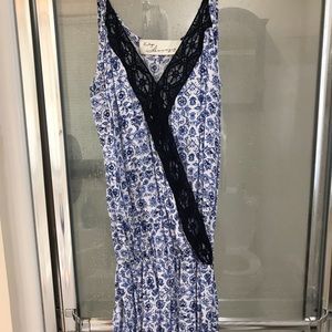 Blue Flowy Romper